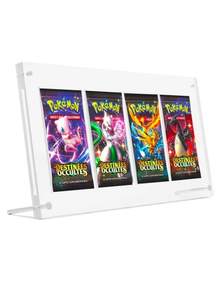 Protection acrylique PROKASES® pour 4 boosters paquet de cartes UV Résistant (99,9%) - Protection Acrylique PROKASES® pour des  
