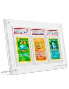Protection Acrylique PROKASES® pour 3 cartes PSA UV Résistant (99,9%) - Protection Acrylique PROKASES® pour des cartes PSA | Key