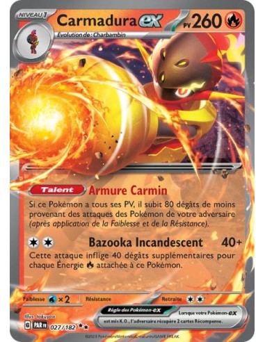 Carmadura ex 27/182- Carte Pokémon Faille Paradoxe [FR] - Cartes Pokémon Françaises | Keytwo.be votre boutique Pokémon de référe
