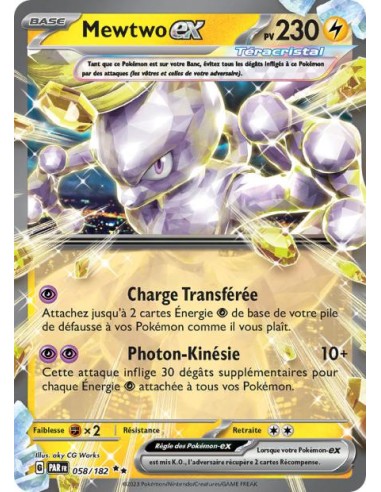 Mewtwo ex 58/182 - Carte Pokémon Faille Paradoxe [FR] - Cartes Pokémon Françaises | Keytwo.be votre boutique Pokémon de référenc