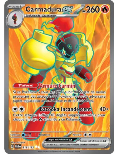 Carmadura ex 218/182 - Carte Pokémon Faille Paradoxe [FR] - Cartes Pokémon Françaises | Keytwo.be votre boutique Pokémon de réfé