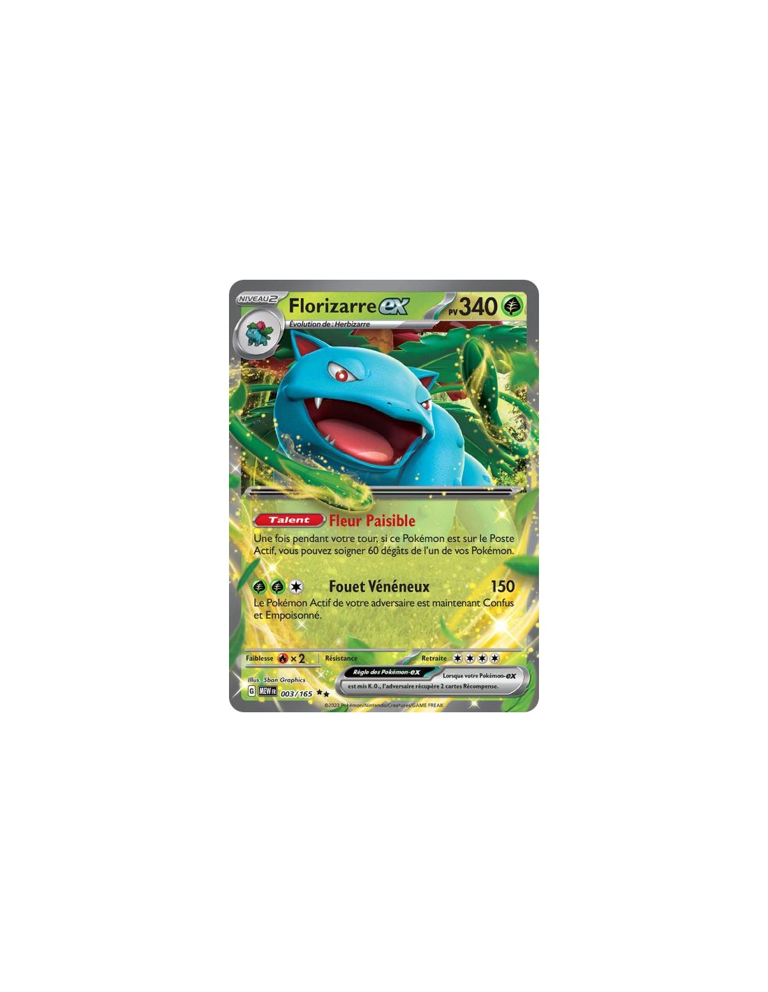 Florizarre Ex 3165 Carte Pokémon Ecarlate Et Violet 151 Eandv 35 Fr 3134