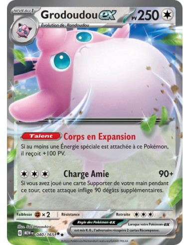 Grodoudou ex 40/165 - Carte Pokémon Ecarlate et Violet 151 E&V 3.5 [FR] - Cartes à l'unité Pokémon | Keytwo.be votre boutique Po