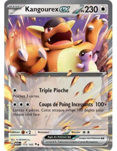 Kangourex ex 115/165 - Carte Pokémon Ecarlate et Violet 151 E&V 3.5 [FR] - Cartes à l'unité Pokémon | Keytwo.be votre boutique P