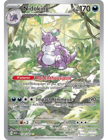 Nidoking 174/165 - Carte Pokémon Ecarlate et Violet 151 E&V 3.5 [FR] - Cartes à l'unité Pokémon | Keytwo.be votre boutique Pokém
