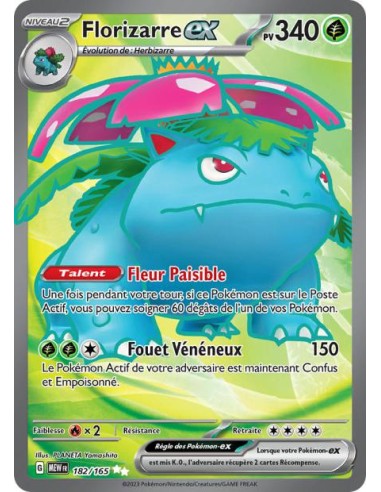 Florizarre ex 182/165 - Carte Pokémon Ecarlate et Violet 151 E&V 3.5 [FR] - Cartes à l'unité Pokémon | Keytwo.be votre boutique 