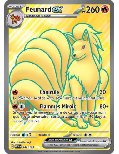 Feunard ex 186/165 - Carte Pokémon Ecarlate et Violet 151 E&V 3.5 [FR] - Cartes à l'unité Pokémon | Keytwo.be votre boutique Pok