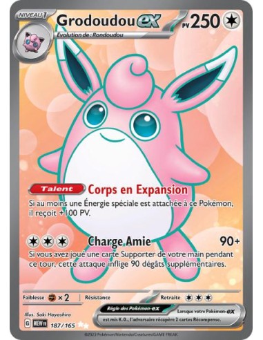 Grodoudou ex 187/165 - Carte Pokémon Ecarlate et Violet 151 E&V 3.5 [FR] - Cartes à l'unité Pokémon | Keytwo.be votre boutique P