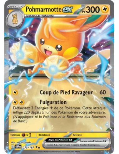 Pohmarmotte ex 73/197 - Carte Pokémon Flammes Obsidiennes [FR] - Cartes Pokémon Françaises | Keytwo.be votre boutique Pokémon de