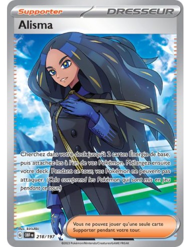 Alisma 218/197 - Carte Pokémon Flammes Obsidiennes [FR] - Cartes Pokémon Françaises | Keytwo.be votre boutique Pokémon de référe