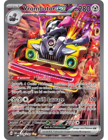 Vrombotor ex 224/197 - Carte Pokémon Flammes Obsidiennes [FR] - Cartes Pokémon Françaises | Keytwo.be votre boutique Pokémon de 