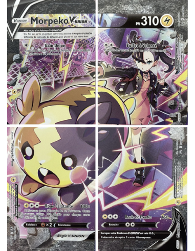 Morpeko V Union SWSH289 PROMO - Carte Pokémon épée et bouclier Zénith Suprême [FR] - Cartes à l'unité Pokémon | Keytwo.be votre