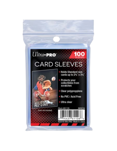 Ultra Pro - Sachet de 100 protèges cartes souple format standard (100 x 152 mm) - Accueil | Keytwo.be votre boutique Pokémon de 