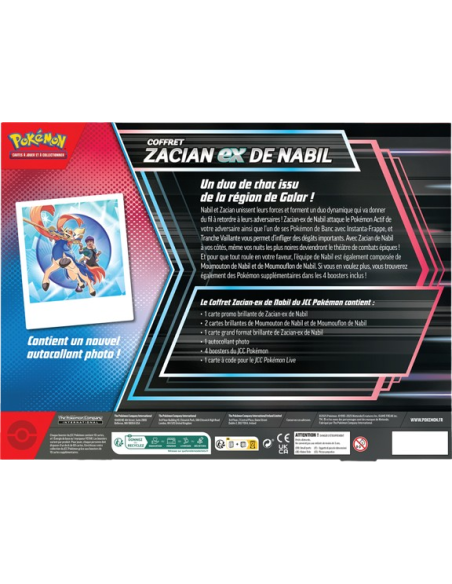 Coffret Zacian-ex de Nabil [FR] - Coffret Pokémon français | Keytwo.be votre boutique Pokémon de référence