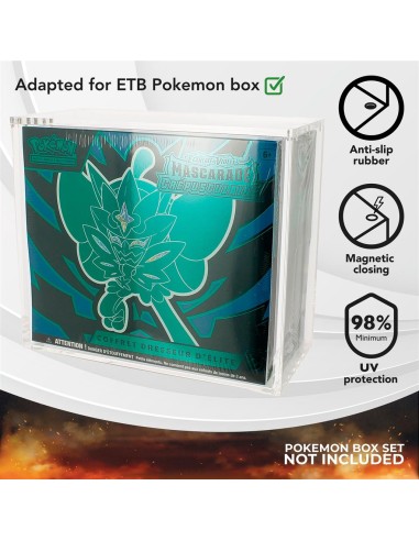 Protection Acrylique pour coffret ETB Elite Trainer Box UV Résistant (98%) - Protection Acrylique PROKASES® pour coffret ETB Eli
