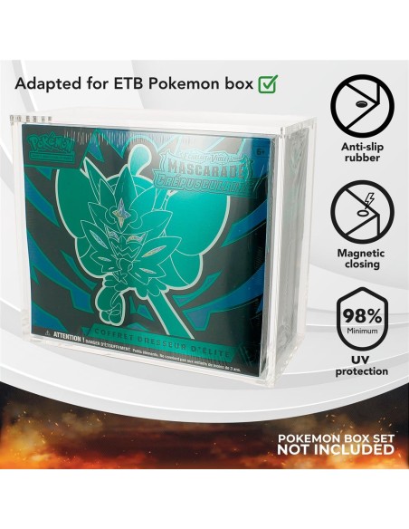 Protection Acrylique pour coffret ETB Elite Trainer Box UV Résistant (98%) - Protection Acrylique PROKASES® pour coffret ETB Eli