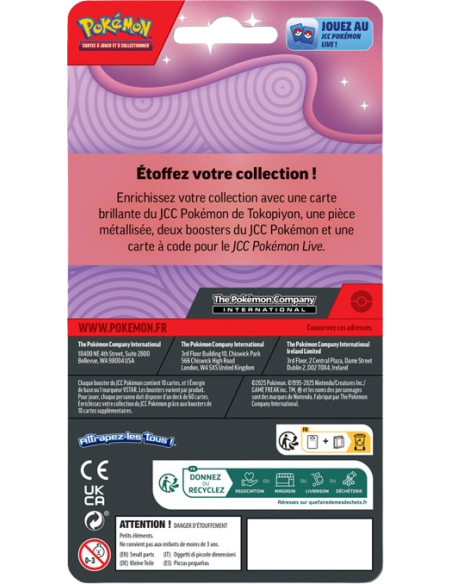 Duo Pack Pokémon TOKOPIYON 08/25 [FR] - Accueil | Keytwo.be votre boutique Pokémon de référence