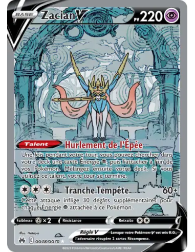 Zacian V GG48/GG70 - Carte Pokémon Epée et bouclier Zénith suprême [FR] - Accueil | Keytwo.be votre boutique Pokémon de référenc