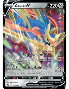 ZACIAN V 096/159 - Carte Pokémon Epée et bouclier Zénith suprême [FR - Accueil | Keytwo.be votre boutique Pokémon de référence