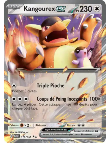 Kangourex EX 115/165 - Carte Pokémon Écarlate et Violet 151 [FR] - Accueil | Keytwo.be votre boutique Pokémon de référence