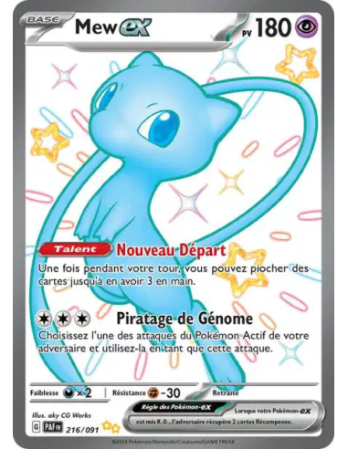 Mew EX 216/091 - Carte Pokémon Écarlate et Violet Destinées de Paldea [FR] - Accueil | Keytwo.be votre boutique Pokémon de référ