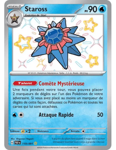 Staross 119/091 - Carte Pokémon Écarlate et Violet Destinées de Paldea [FR] - Accueil | Keytwo.be votre boutique Pokémon de réfé