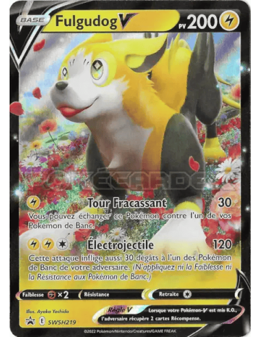 Fulgudog V SWSH219 - Carte Pokémon Épée et Bouclier Promos Épée et Bouclier [FR] - Accueil | Keytwo.be votre boutique Pokémon de