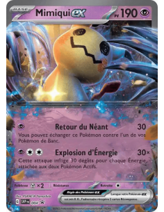 Mimiqui EX Promos 004/220- Carte Pokémon Écarlate et Violet Promos Écarlate et Violet [FR] - Accueil | Keytwo.be votre boutique 