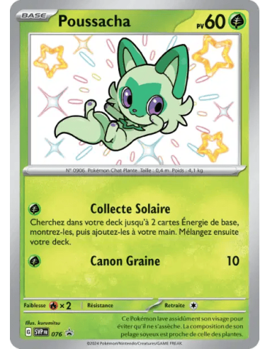 Poussacha Promos 075/220- Carte Pokémon Écarlate et Violet Promos Écarlate et Violet [FR] - Accueil | Keytwo.be votre boutique P