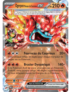 Ogerpon Masque du Fourneau EX 040/167 - Carte Pokémon Écarlate et Violet Mascarade Crépusculaire [FR] - Accueil | Keytwo.be votr