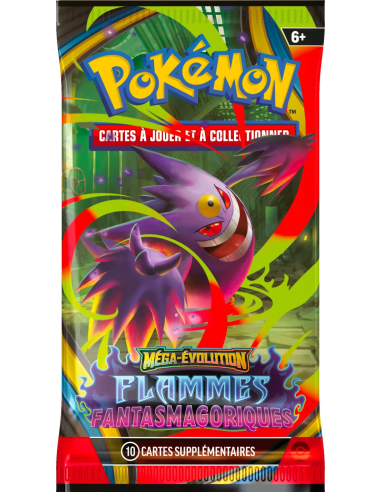 Booster blister Pokémon Me02 Flammes Fantasmagoriques [FR] - Accueil | Keytwo.be votre boutique Pokémon de référence