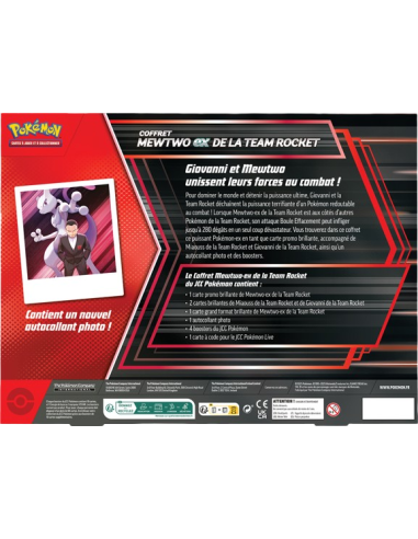 Coffret Pokémon Mewtwo ex de la team rocket [FR] - Accueil | Keytwo.be votre boutique Pokémon de référence