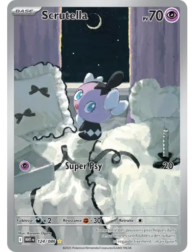 Scrutella 124-86 - Carte Pokémon Écarlate et Violet Flamme Blanche [FR] - Accueil | Keytwo.be votre boutique Pokémon de référenc