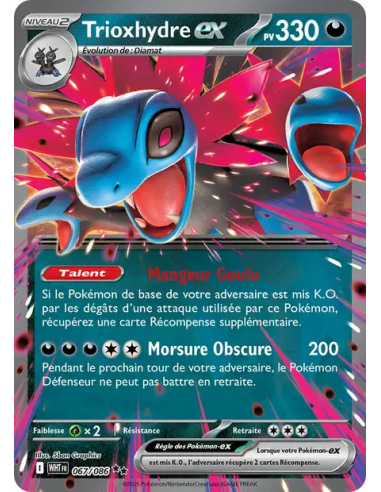 Trioxhydre EX 67-86 - Carte Pokémon Écarlate et Violet Flamme Blanche [FR] - Accueil | Keytwo.be votre boutique Pokémon de référ