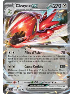 Cizayox ex 111-162 - Carte Pokémon Écarlate et Violet Forces Temporelles [FR] - Accueil | Keytwo.be votre boutique Pokémon de ré