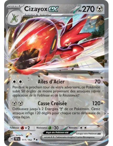 Cizayox ex 111-162 - Carte Pokémon Écarlate et Violet Forces Temporelles [FR] - Accueil | Keytwo.be votre boutique Pokémon de ré