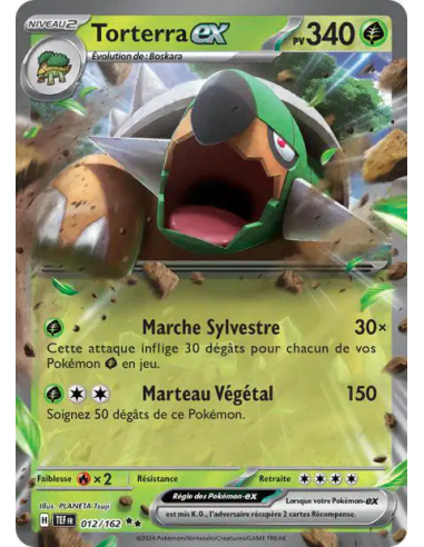 Torterra EX 12-162 - Carte Pokémon Écarlate et Violet Forces Temporelles [FR] - Accueil | Keytwo.be votre boutique Pokémon de ré