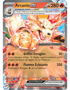 Arcanin ex 32-198 - Carte Pokémon Écarlate et Violet [FR] - Accueil | Keytwo.be votre boutique Pokémon de référence
