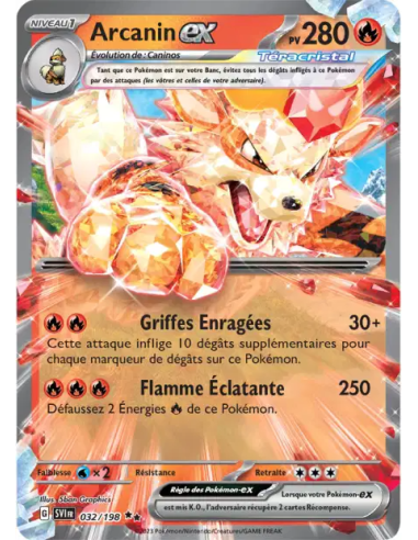 Arcanin ex 32-198 - Carte Pokémon Écarlate et Violet [FR] - Accueil | Keytwo.be votre boutique Pokémon de référence