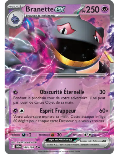 Branette EX 88-198 - Carte Pokémon Écarlate et Violet [FR] - Accueil | Keytwo.be votre boutique Pokémon de référence
