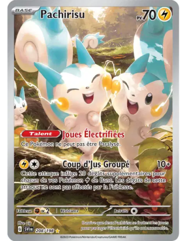 Pachirisu 208-198 - Carte Pokémon Écarlate et Violet [FR] - Accueil | Keytwo.be votre boutique Pokémon de référence