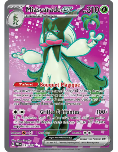 Miascarade EX 231-193 - Carte Pokémon Écarlate et Violet Évolutions à Paldea [FR] - Accueil | Keytwo.be votre boutique Pokémon d