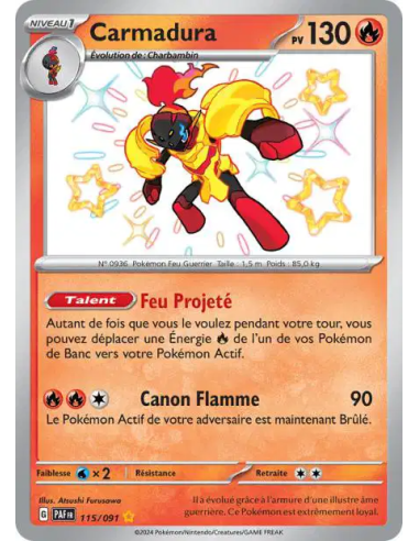 Carmadura 115-91- Carte Pokémon Écarlate et Violet Destinées de Paldea [FR] - Accueil | Keytwo.be votre boutique Pokémon de réfé