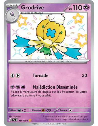 Grodrive 156-91 - Carte Pokémon Écarlate et Violet Destinées de Paldea [FR] - Accueil | Keytwo.be votre boutique Pokémon de réfé