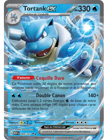 Tortank ex 9-165 - Carte Pokémon Écarlate et Violet 151[FR] - Accueil | Keytwo.be votre boutique Pokémon de référence