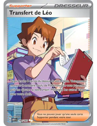 Transfert de Léo 194-165 - Carte Pokémon Écarlate et Violet 151 [FR] - Accueil | Keytwo.be votre boutique Pokémon de référence