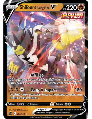 Shifours Poing Final V 85-163 - Carte Pokémon Épée et Bouclier Styles de Combat [FR] - Accueil | Keytwo.be votre boutique Pokémo