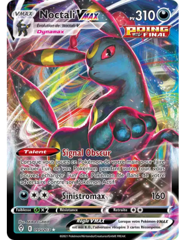 Noctali VMAX 95-203 - Carte Pokémon Épée et Bouclier Évolution Céleste [FR] - Accueil | Keytwo.be votre boutique Pokémon de réfé
