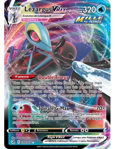 Lézargus VMAX 79-264 - Carte Pokémon Épée et Bouclier Poing de Fusion [FR] - Accueil | Keytwo.be votre boutique Pokémon de référ