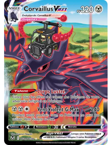 Corvaillus VMAX TG19-TG30 - Carte Pokémon Épée et Bouclier Tempête Argentée [FR] - Accueil | Keytwo.be votre boutique Pokémon de